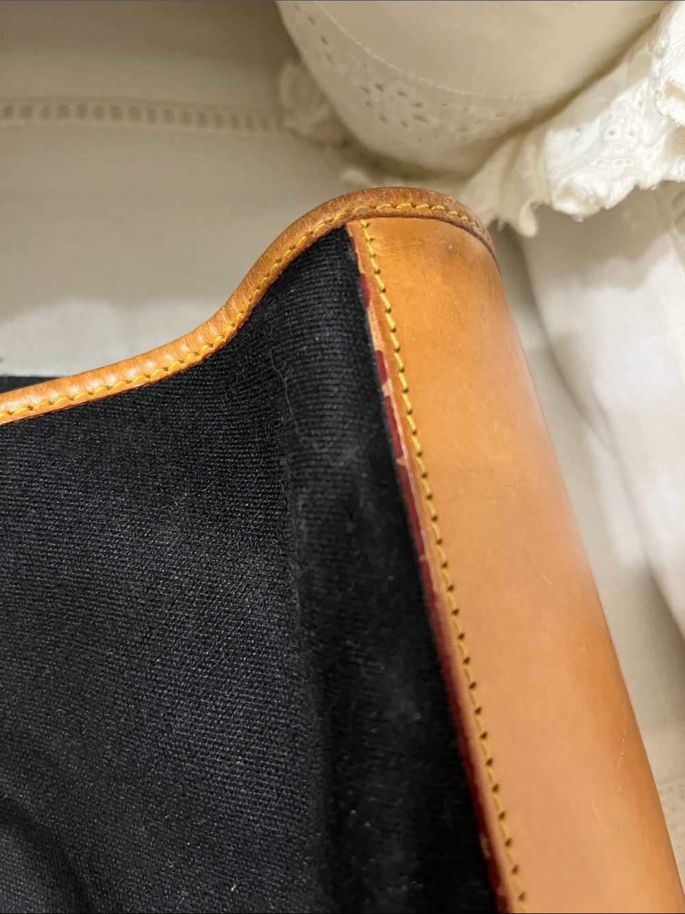 Dooney & Bourke Black Canvas Satchel with Tan Leather Trim - Picture 5 of 8
